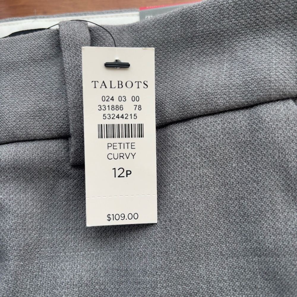 NWT Talbots Chatham Slim Ankle Pants, Curvy Fit, Size 12 Petite - Picture 9 of 10